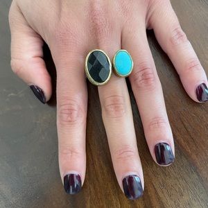 Black & Turquoise Statement Ring